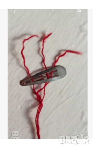 Вишнево червена вълнена прежда 100%вълна, снимка 4 - Други - 53525230