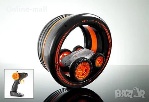 Каскадна количка с дистанционно- трансформираща се, въртяща се на 360, снимка 4 - Коли, камиони, мотори, писти - 51206437