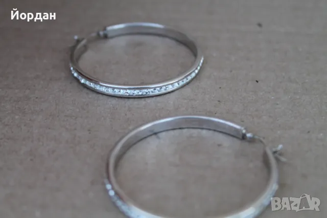 Дамски сребърни обеци с камъни, снимка 9 - Обеци - 50099444