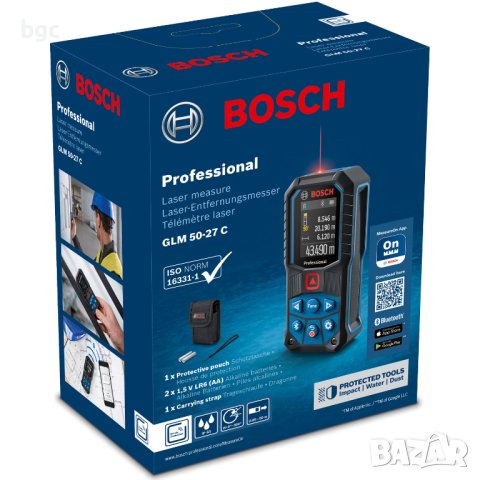 НОВ Телеметър с лазер Bosch Professional GLM 50-27 C, Поле на измерване 50 м, Лазерен диод 635 nm, Т, снимка 7 - Друга електроника - 44374961