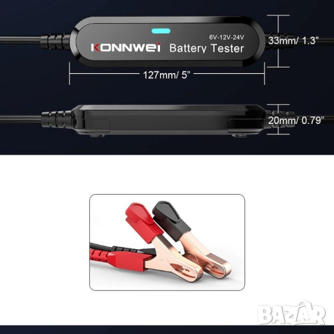 Безжичен тестер за акумулатори KONNWEI BK200, снимка 4 - Аксесоари и консумативи - 52078185