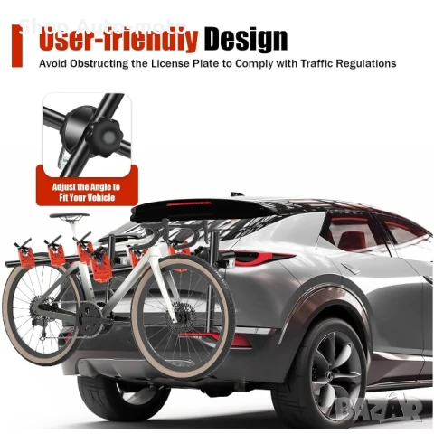 Сгъваем вело багажник за кола Automat, Тройна стойка за велосипеди, снимка 2 - Аксесоари и консумативи - 36216591