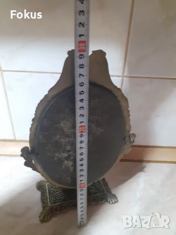 Старо настолно огледало бронз с двуглав орел, снимка 6 - Антикварни и старинни предмети - 53353795