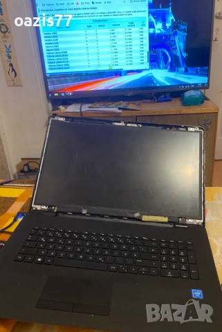 Лаптоп НР 17-b    17 инча счупен дисплей,дъно отлично ,целият се продава, снимка 2 - Лаптопи за дома - 52726825