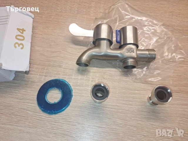 Нов двоен градински кран 1/2 ,външен метален многофункционален , снимка 7 - Напояване - 44489567