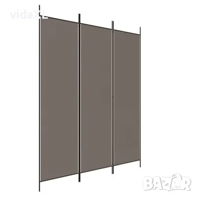 vidaXL Параван за стая, 3 панела, антрацит, 150x200 cм, текстил (SKU:350180), снимка 1 - Паравани - 48372893