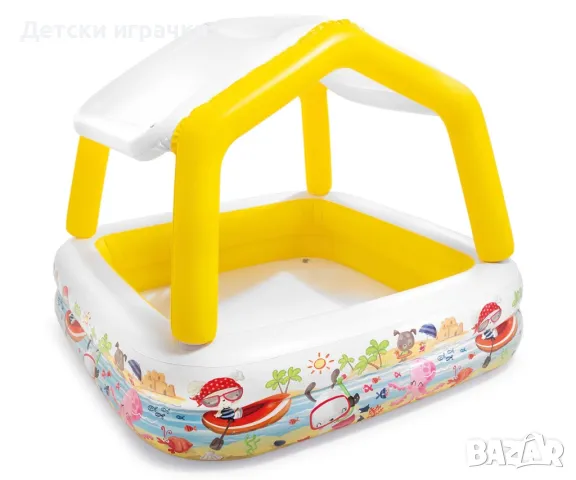Детски надуваем басейн със сенник INTEX,157 х 157 х 122, Sun Shade, снимка 4 - Басейни и аксесоари - 50103753