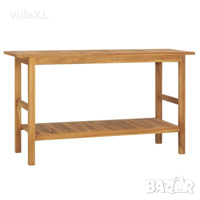 vidaXL Тоалетка за баня, тик масив, 132x45x75 см（SKU:318482, снимка 1