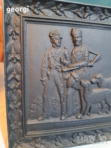 чугунено пано за стена на ловна тематика 28/4, снимка 3 - Пана - 51887450