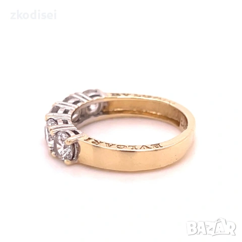 Златен дамски пръстен BULGARI 2,93гр. размер:49 14кр. проба:585 модел:36392-1, снимка 2 - Пръстени - 53045854