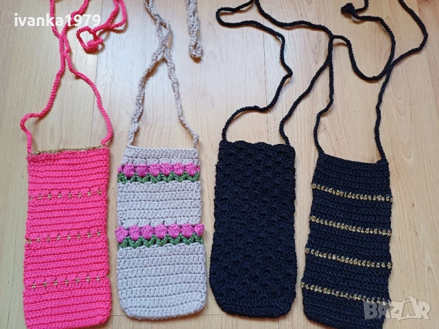 Плетени чантички за телефон , снимка 2 - Чанти - 41935843