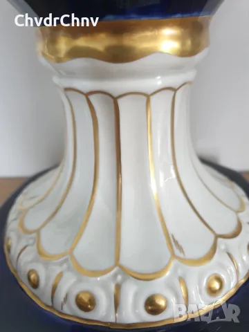 Royal Dux Bohemia 63см-5кг/Роял Дюкс Бохемия голяма стара порцеланова ваза с дръжки, снимка 6 - Вази - 55970197