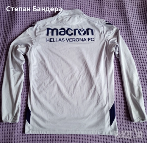 КАТО НОВА MACRON x HELLAS VERONA FC size L 100% оригинална горница Макрон Верона training top