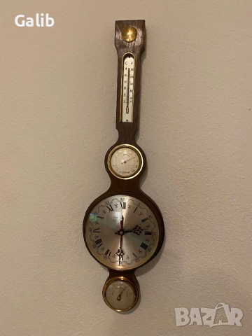Красив стар античен Барометър, Часовник 