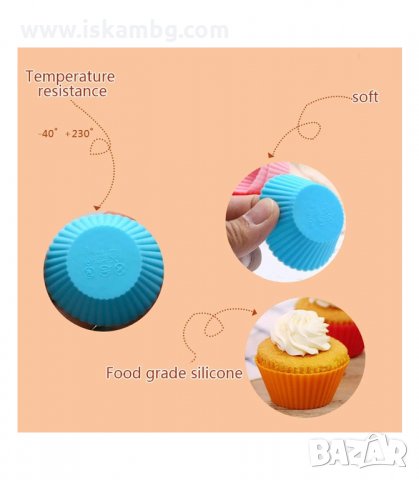 СИЛИКОНОВИ ФОРМИ ЗА КЕКСЧЕТА - код  2763, снимка 10 - Форми - 33919274