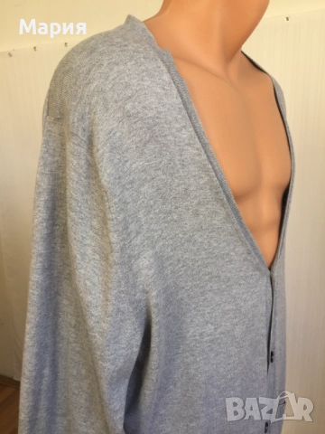 ХЛ / ХХЛ Burberry Brit Мъжка Оригинална Жилетка 100% Памук Бърбъри Брит Сива , снимка 2 - Пуловери - 51966556