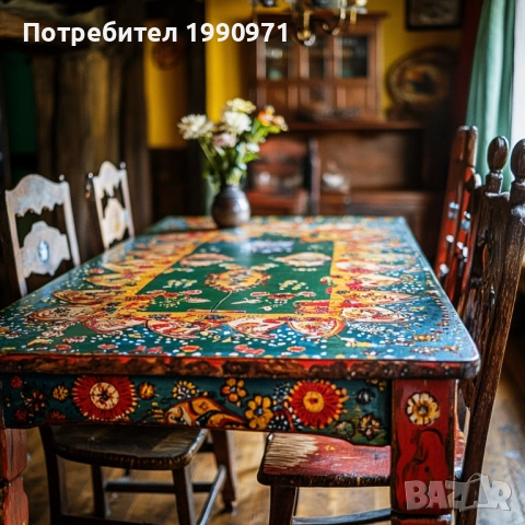 Холна маса по поръчка - ръчно изработена и изрисувана - уникат, снимка 16 - Маси - 53726576