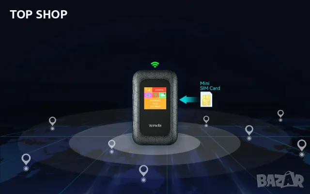 Tenda 4G185, преносим мобилен рутер, 2100 mAh батерия, снимка 10 - Рутери - 49156992