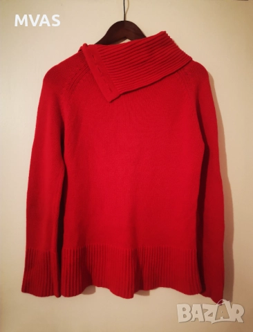 Нов дамски червен пуловер M L размер, снимка 2 - Блузи с дълъг ръкав и пуловери - 51877416