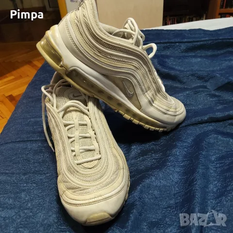 Nike air max 97 triple white маратонки 