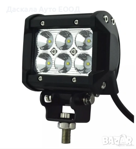 1бр. мини ЛЕД LED BAR ЛЕД лампа, прожектор с 6 диода 12-24V, 18W, снимка 3 - Аксесоари и консумативи - 53810161