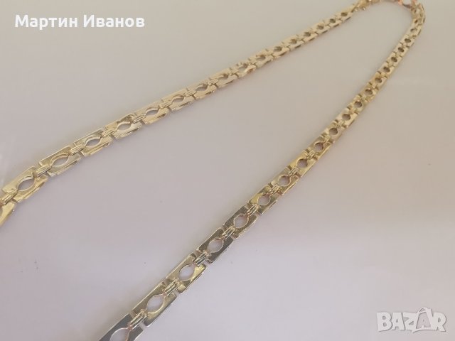 Златен синджир бяло и жълто 2, снимка 8 - Колиета, медальони, синджири - 41954020