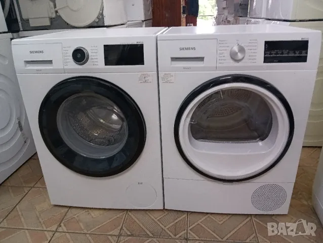 Комплект пералня и сушилня с термопомпа Сименс Siemens IQ 500 A+++ 8кг 2 години гаранция!, снимка 1