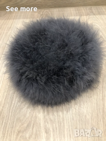 Ефектна шапка щраусови пера, снимка 4 - Шапки - 52182809