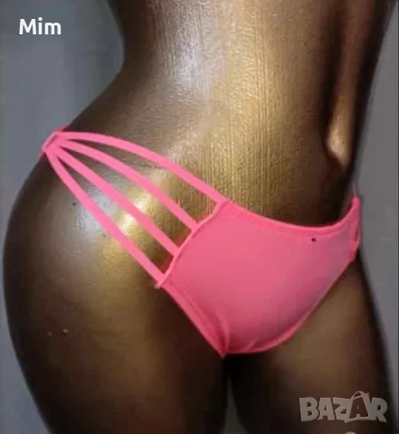 L/XL  Розова бикина от еластичен прозрачен тюл , снимка 2 - Бельо - 49216784