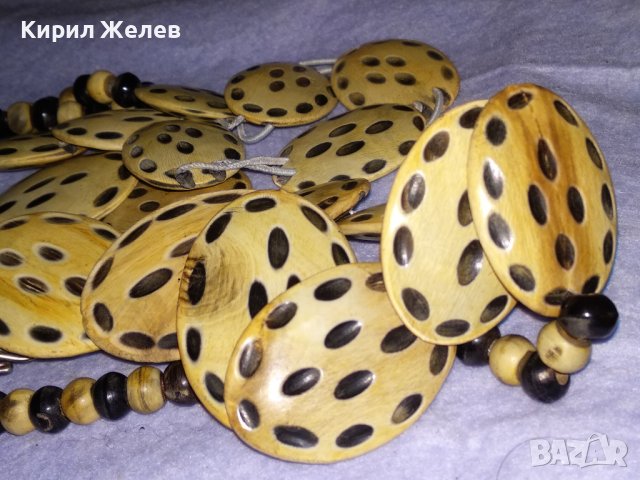 РЕДКИ ТРАДИЦИОННИ РЪЧНА МАЙСТОРСКА ЕТНО ИЗРАБОТКА БЕРБЕРСКИ ГРИВНА и ОГЪРЛИЦА от РОГ и МЕТАЛ 38723, снимка 11 - Бижутерийни комплекти - 41752718