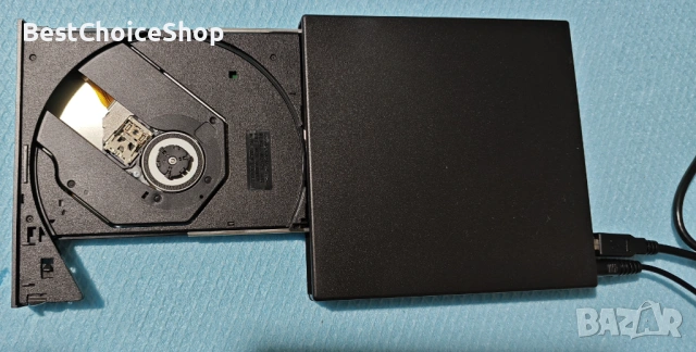 Външен CD/DVD диск CD RW четец DVD плейър за лаптоп PC Mac – USB, снимка 7 - Други - 53109363
