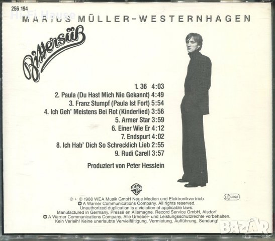 Marius Muleler -Westernhagen, снимка 2 - CD дискове - 34483187