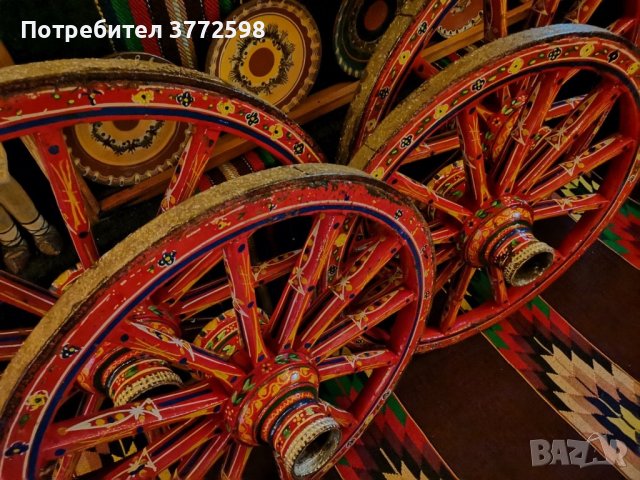 Рисувани колела от каруца , снимка 7 - Декорация за дома - 41527646
