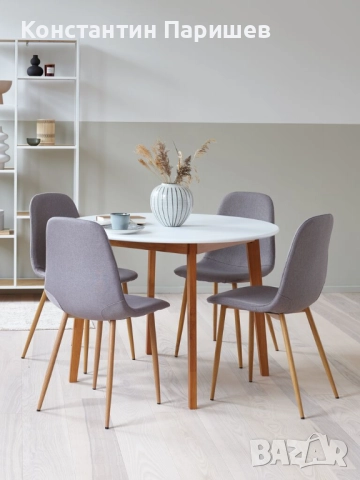 Чисто нови трапезни сиви столове, снимка 6 - Столове - 52163593