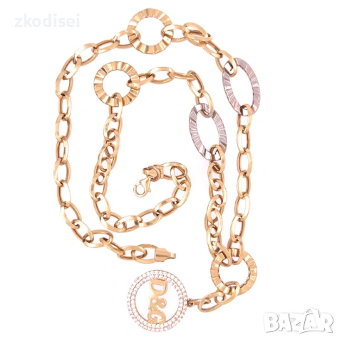 Златно колие 9,46гр. 45см. 14кр. проба:585 модел:30221-3, снимка 2 - Колиета, медальони, синджири - 53810763