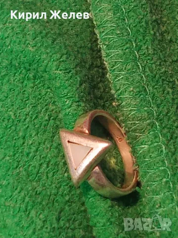 СТИЛЕН СРЕБЪРЕН ПРЪСТЕН СРЕБРО 925 с ИНКРУСТИРАН ЮВЕЛИРНО ШЛИФОВАН БЯЛ ОПАЛ 27738, снимка 13 - Пръстени - 46222512