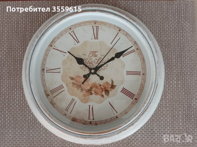 ретро стенен часовник от Франция , Винтидж , 30 см 