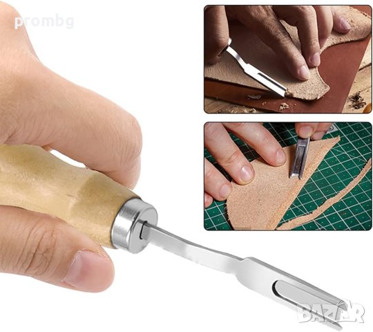 длето за скосяване на ръбове на кожа 5 размера, кожарски инструмент, снимка 3 - Други инструменти - 25464643