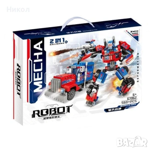 Конструктор Трансформърс OPTIMUS PRIME- робот или камион, 2 в 1,  560 части, снимка 3 - Конструктори - 53414370