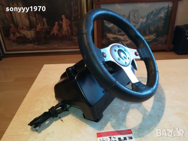 LOGITECH-USB ВОЛАН С ПЕРЦА ЗА СКОРОСТИТЕ 0602221705, снимка 4 - Аксесоари - 35692707