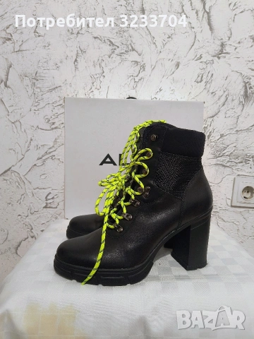 Продавам НОВИ ALDO Боти от Естествена Кожа с Неонови Връзки, снимка 6 - Дамски боти - 53233056