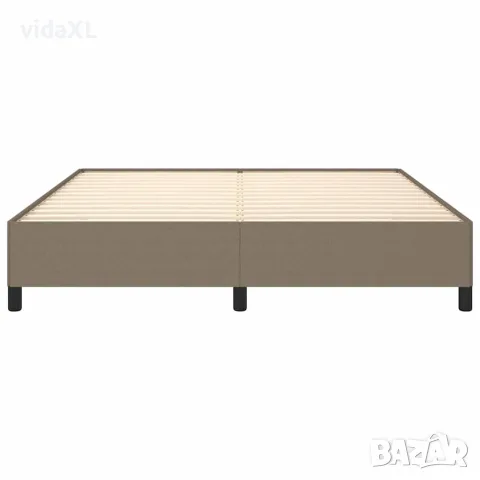 vidaXL Рамка за легло без матрак, таупе, 160x200 см плат, снимка 5 - Спални и легла - 56147193