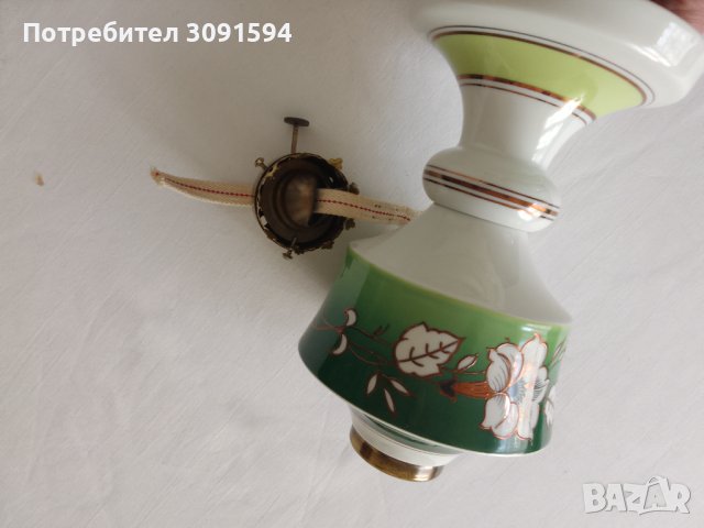  Стара  Газена  порцеланова лампа маркирана  GDR, снимка 10 - Други ценни предмети - 41143906