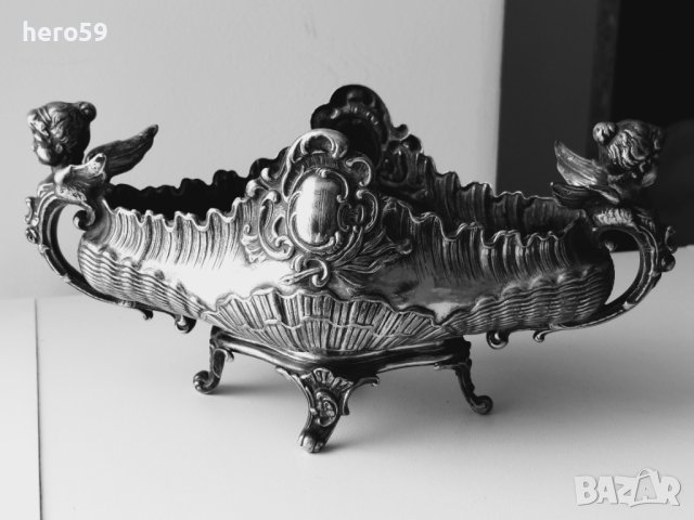 WMF-посребрена боnбониера(гондола) 1890 год./сребро сребърна/, снимка 9 - Антикварни и старинни предмети - 40939129