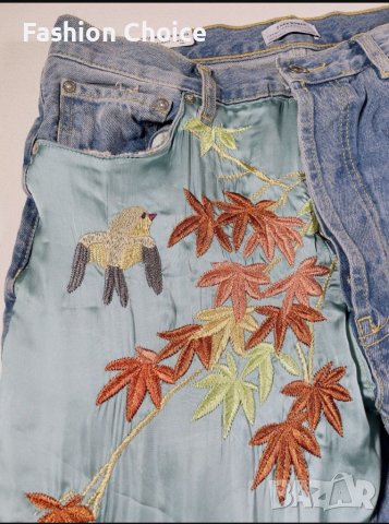 Нови дънки Zara с бродерия , снимка 4 - Дънки - 41949964