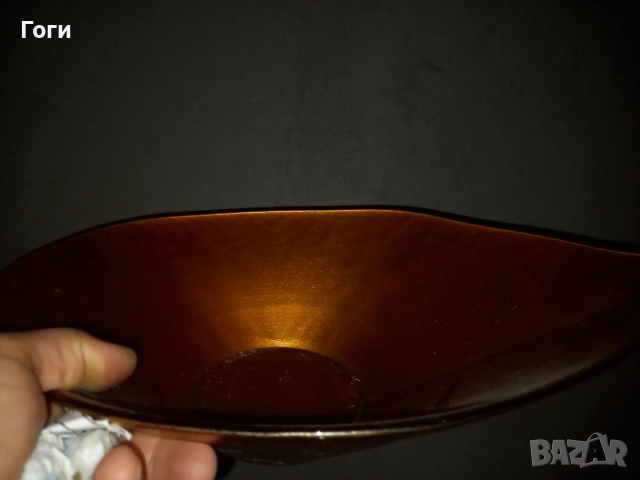 Стъклена фруктиера уникален модел, снимка 3 - Сервизи - 52681987