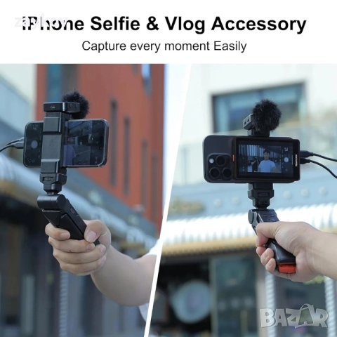 Newmowa Черен магнитен екран за селфита и влог - 1080P безжично записване, снимка 3 - Друга електроника - 52038080