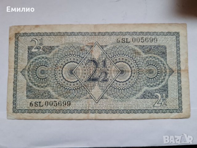 ХОЛАНДИЯ 2 1/2 ГУЛДЕНА 1949 год., снимка 2 - Нумизматика и бонистика - 35683842