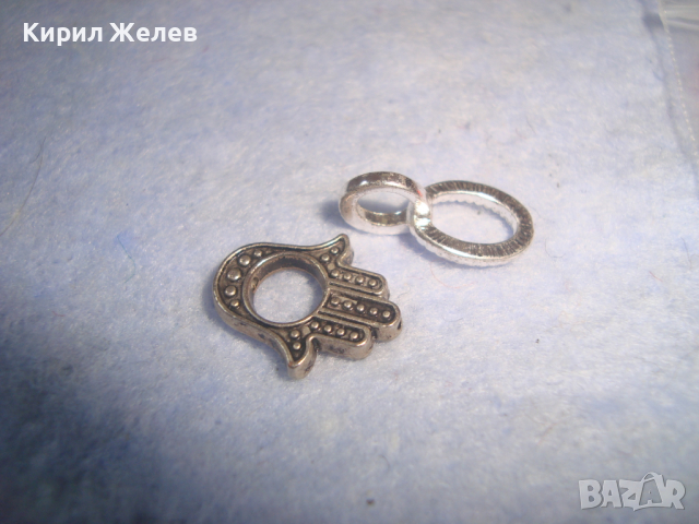 РЪКАТА на ФАТИМА - ПОСРЕБРЕНО УКРАШЕНИЕ ТАЛИСМАН и още ЕДНО ПОСРЕБРЕНО БИЖУ 26286, снимка 2 - Други - 36353461