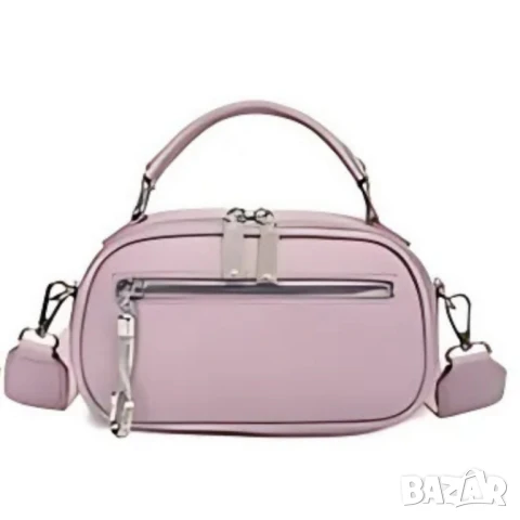 Модерна дамска чанта с ципове в различни цветове, снимка 4 - Чанти - 50642030